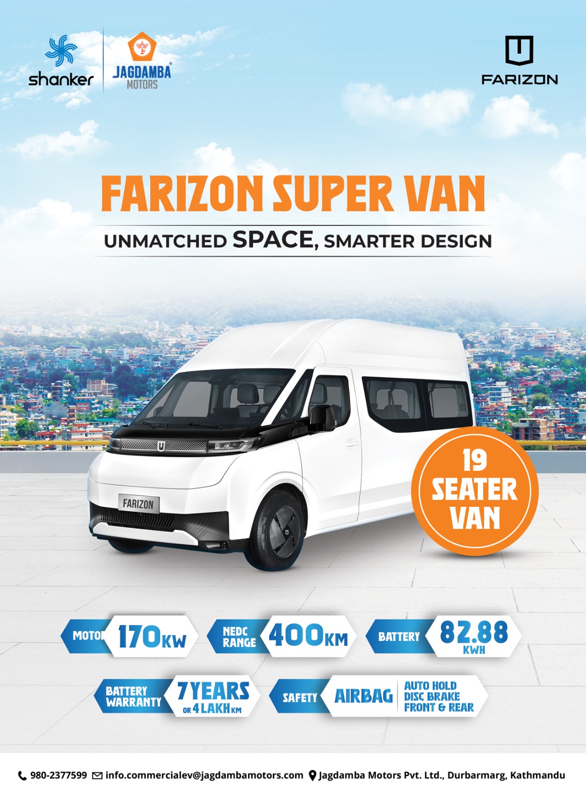 Jagdamba Motors Unveils 14–19 Seater Commercial EVs at NAIMA Nepal Mobility Expo 2025